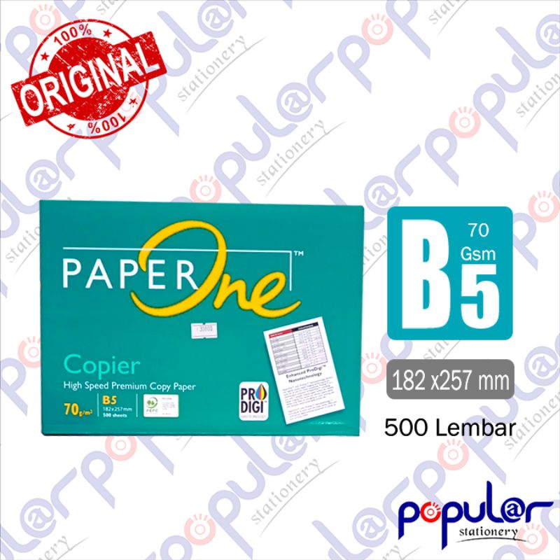 

Kertas HVS Paper One B5 75 gsm