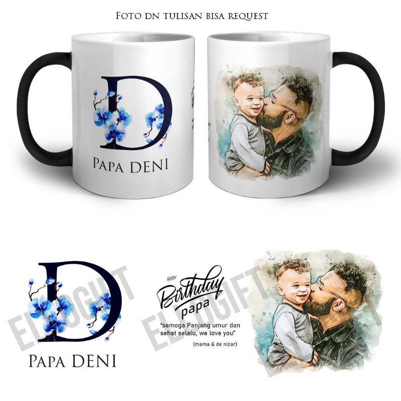 kodo ulang tahun unik, MUG  BUNGLON CUSTOME, Bisa pakai foto