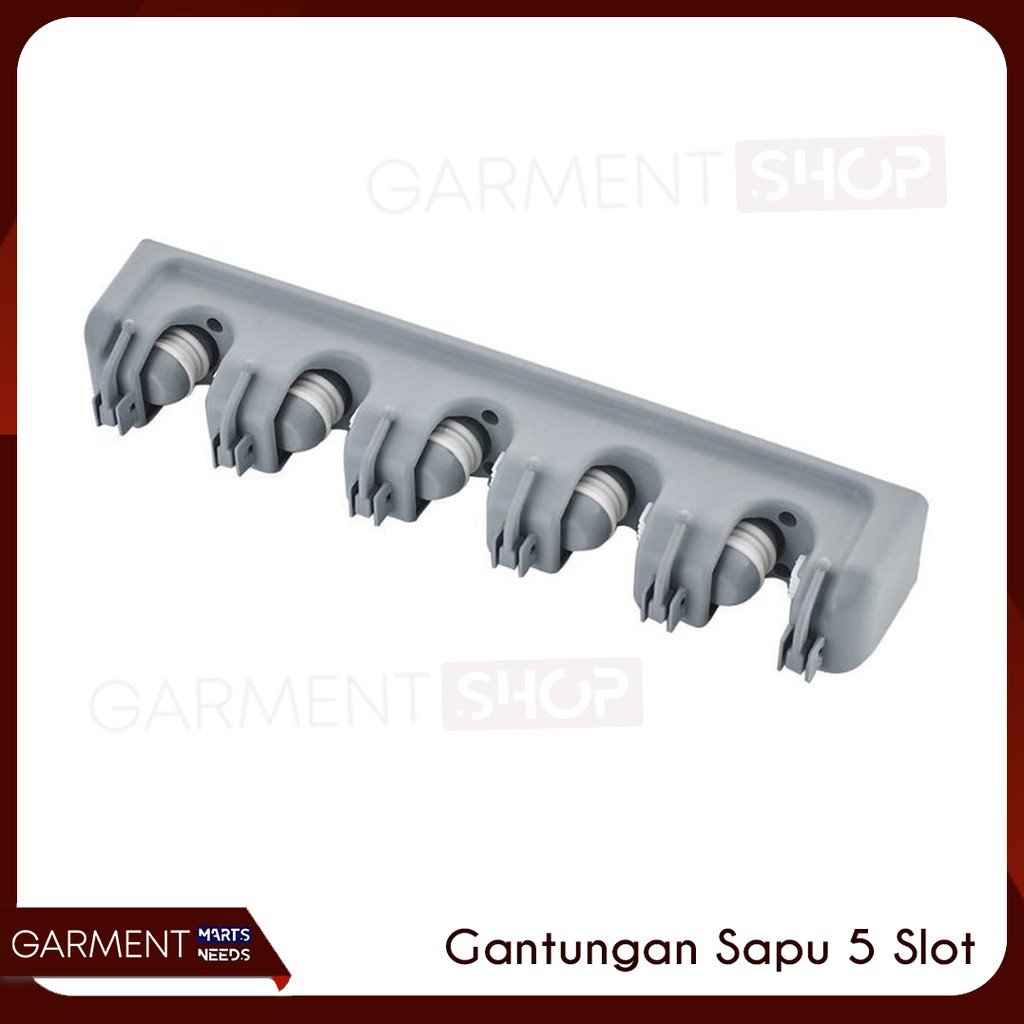 GANTUNGAN SAPU PEL 5 SLOT HOOK MAGIC MOP HOLDER | Shopee Indonesia