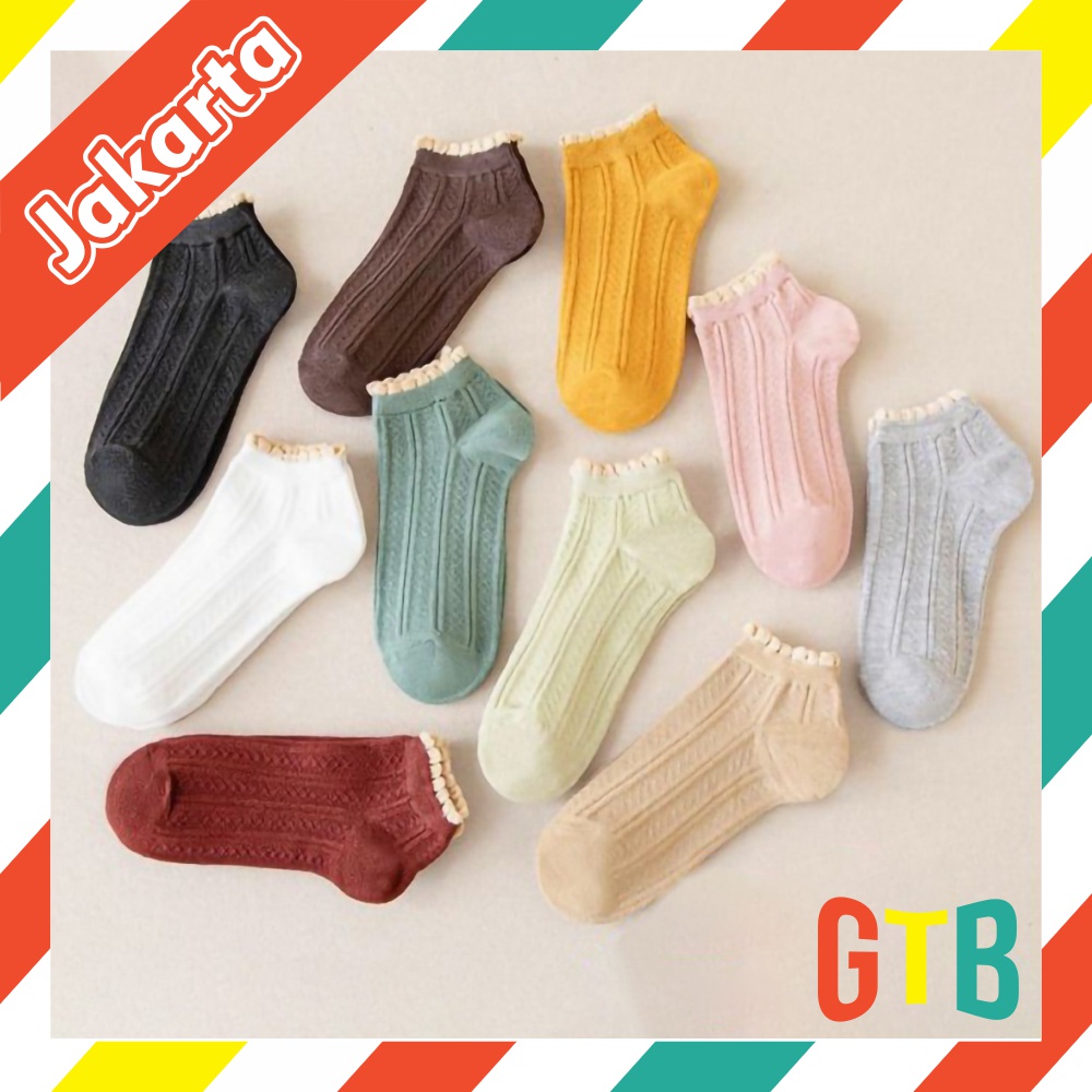 ❤️GTB❤️ Kaos Kaki Polos Motif Pendek Dibawah Mata Kaki Kaoskaki Fashion Kaus Kaki Fashion R108 R568