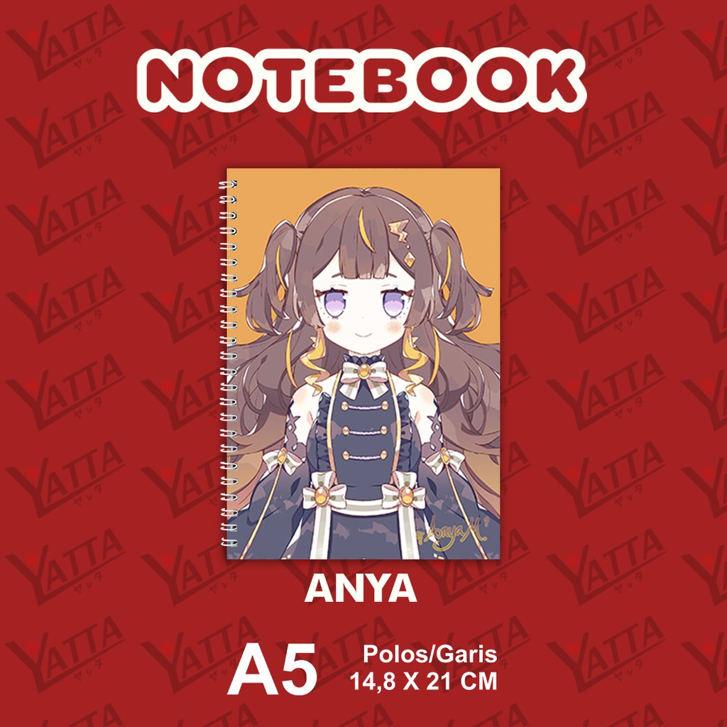 

Notebook Anime ukuran A5 14,6 cm x 21 cm Hololive ID - ANYA