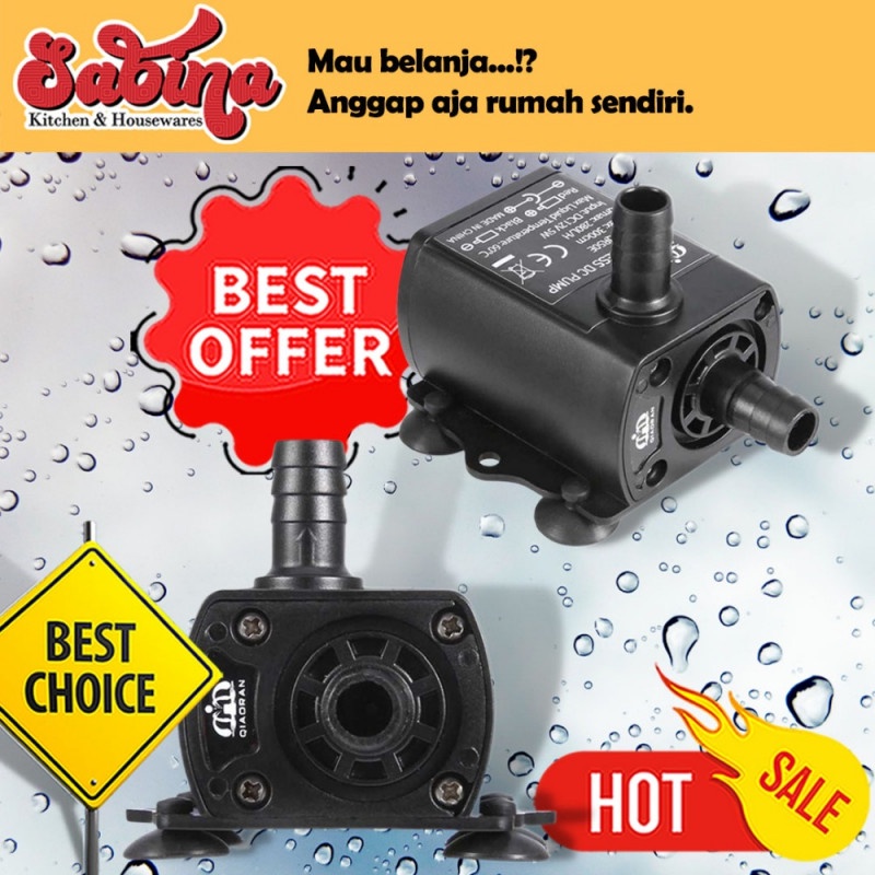 Pompa Air Mini USB Brushless Submersible Aquarium 5V 35dB Waterproof