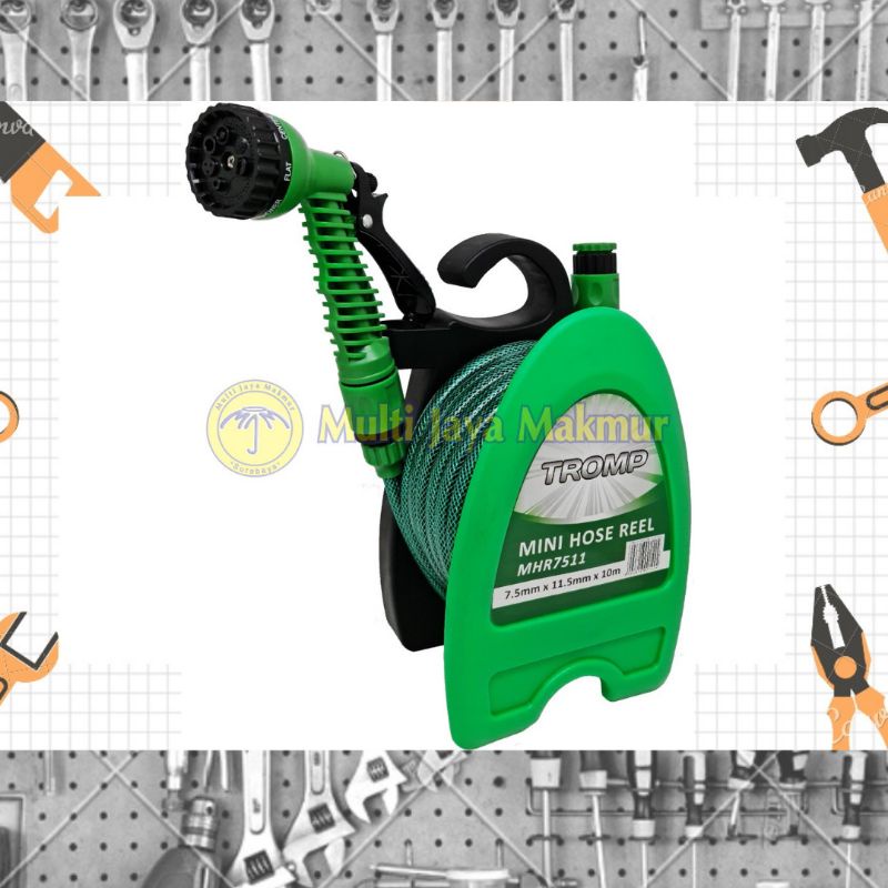 Selang Air Tromp MHR7511 Mini Hose Reel Selang Ledeng Selang Semprotan Taman Selang