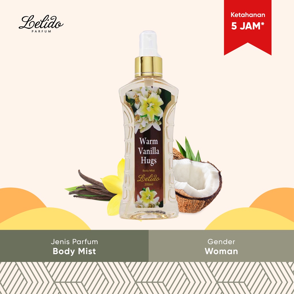 Parfum Wanita Lelido Warm Vanilla Hugs Woman (Body Mist)