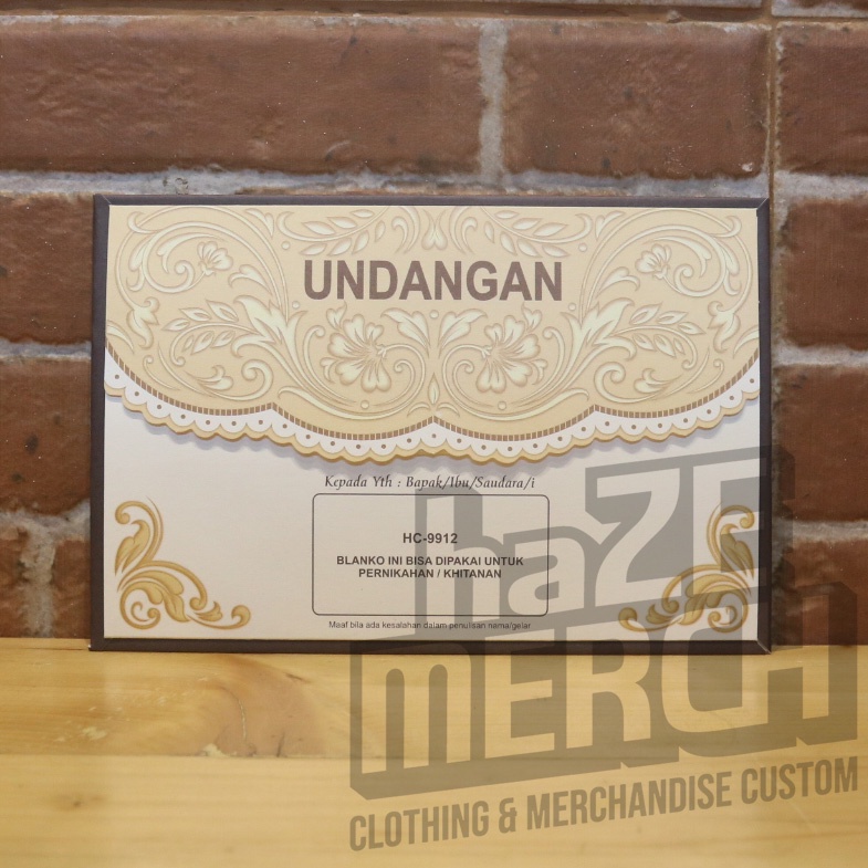 

Undangan Pernikahan / HC-9912 / Undangan Murah / haze merchandise