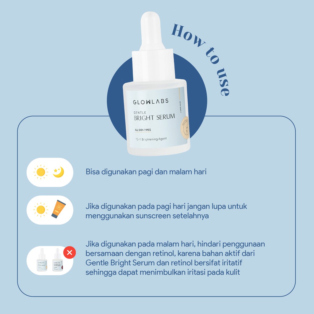 GLOWLABS Gentle Bright Serum 20ml - Serum Mencerahkan Kulit Wajah