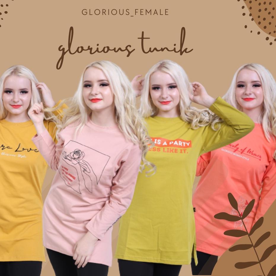 Bagus Banget.. Glorious - Tunik Wanita - Kaos Wanita - Pakaian Wanita - Atasan Tunik - Kaos Tunik - 