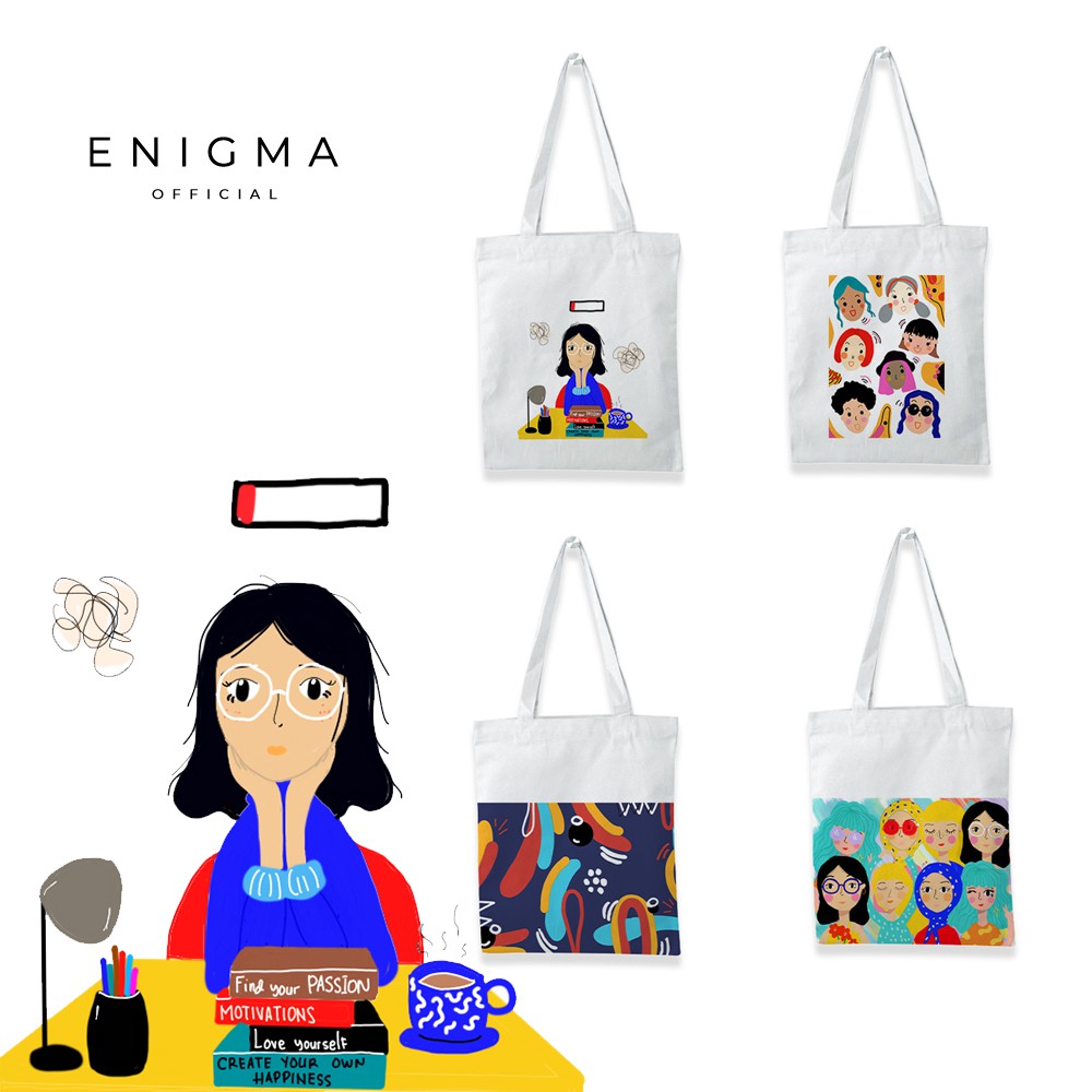 SALE TOTEBAG KANVAS PREMIUM ORIGINAL ENIGMA TAS WANITA TOTE BAG WANITA