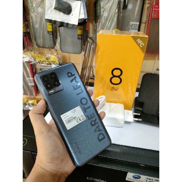 Realme 8 Pro 8/128 gb fullset original super Like New (Second) super mulus