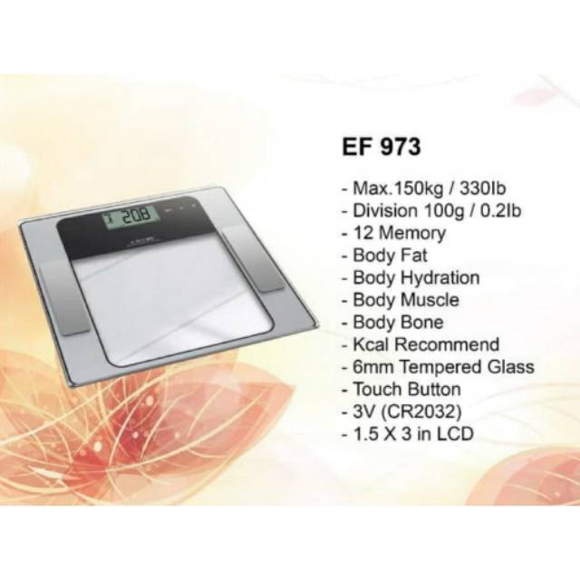 Timbangan  Digital Max 150KG Camry EF-973