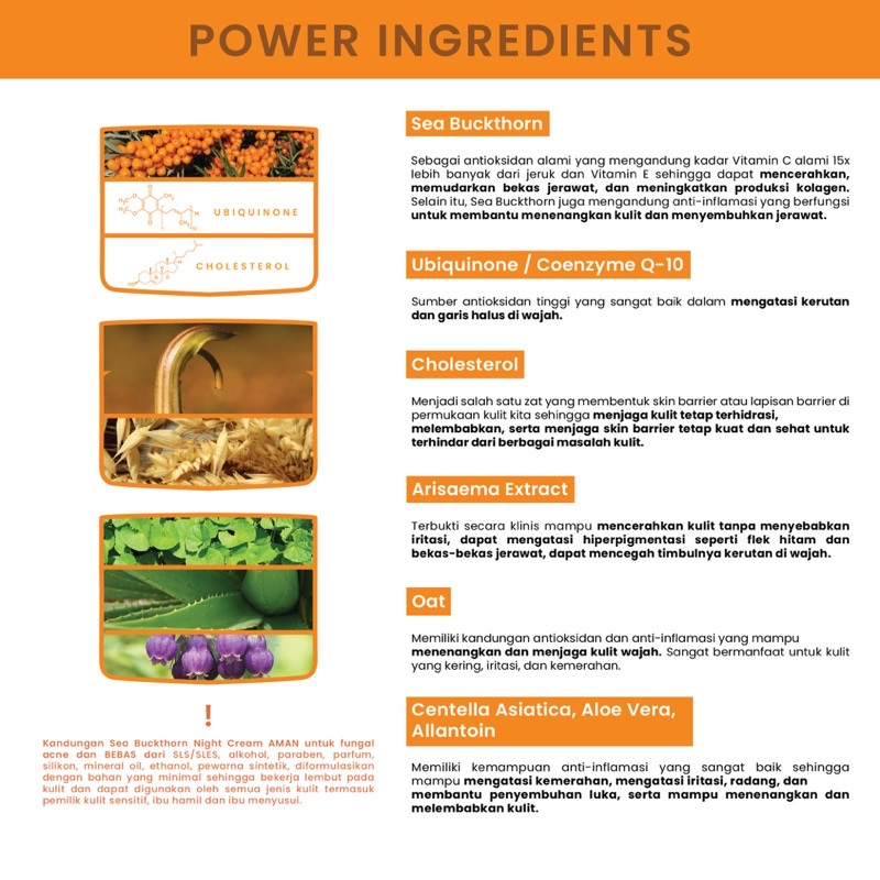 KLEVERU Sea Buckthorn Day &amp; Night Cream Indonesia / Cleansing Essence Toner Serum Ampoule Moiturizer Sunscreen Eye Mask Masker / Glass Skin Overnight Vitamin C Ferulic Centella Spirulina Rose Pink Ceramide Glow Organic Grapeseed Hydrating Gel Oil Water