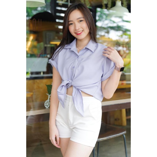 Kemeja Crop Nirwana / Crop Shirt / Baju Wanita Kekinian