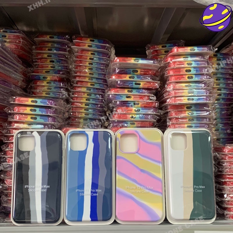 Soft Case Silikon Motif Pelangi Untuk Iphone 6 7 8 Plus X Xs Max Xr I11 I12 11pro 12pro