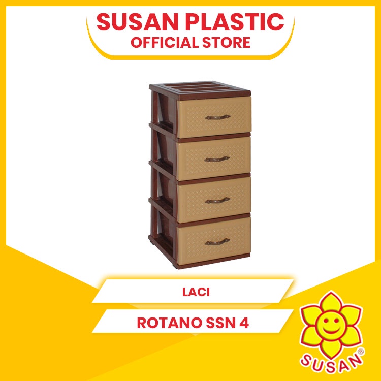 SUSAN - Laci Rotano Susun 4 - Laci Plastik - Laci Susun 4 - Laci Baju - Laci Serbaguna