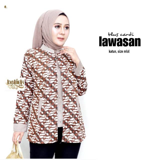 Blus cardi lawasan batik modern