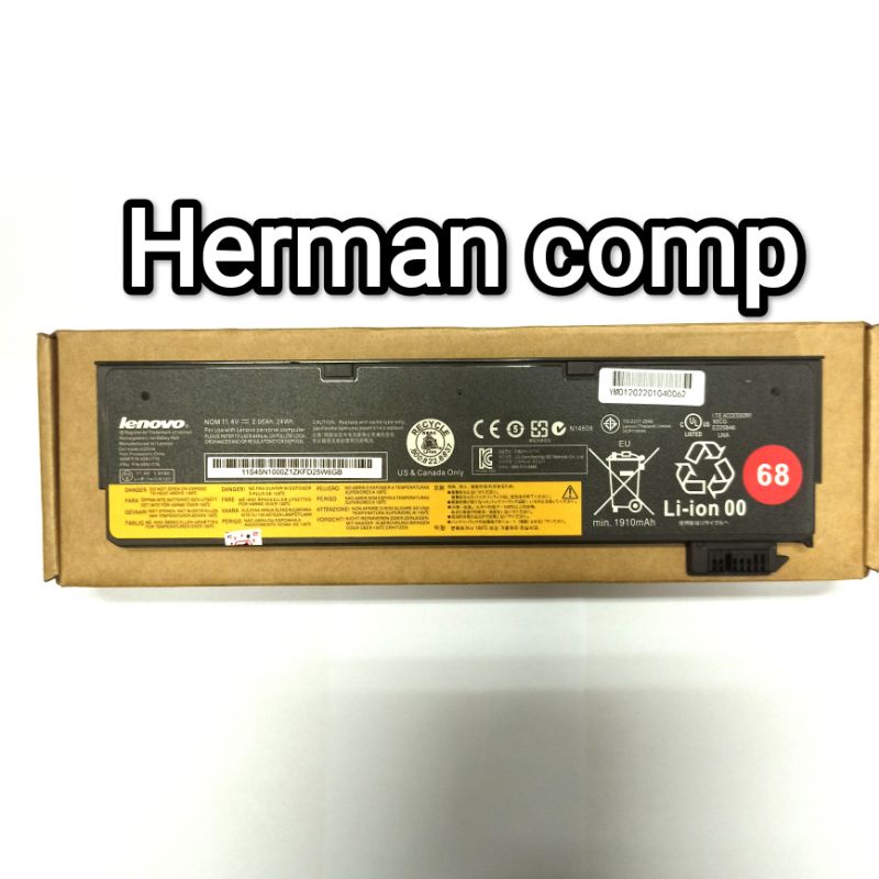 Original Baterai Lenovo ThinkPad K20 K20-80 K21 K21-80 K2450 Slim 3Cell 68