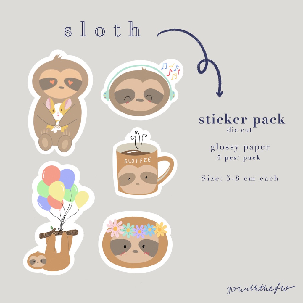 

Sloth Sticker Set