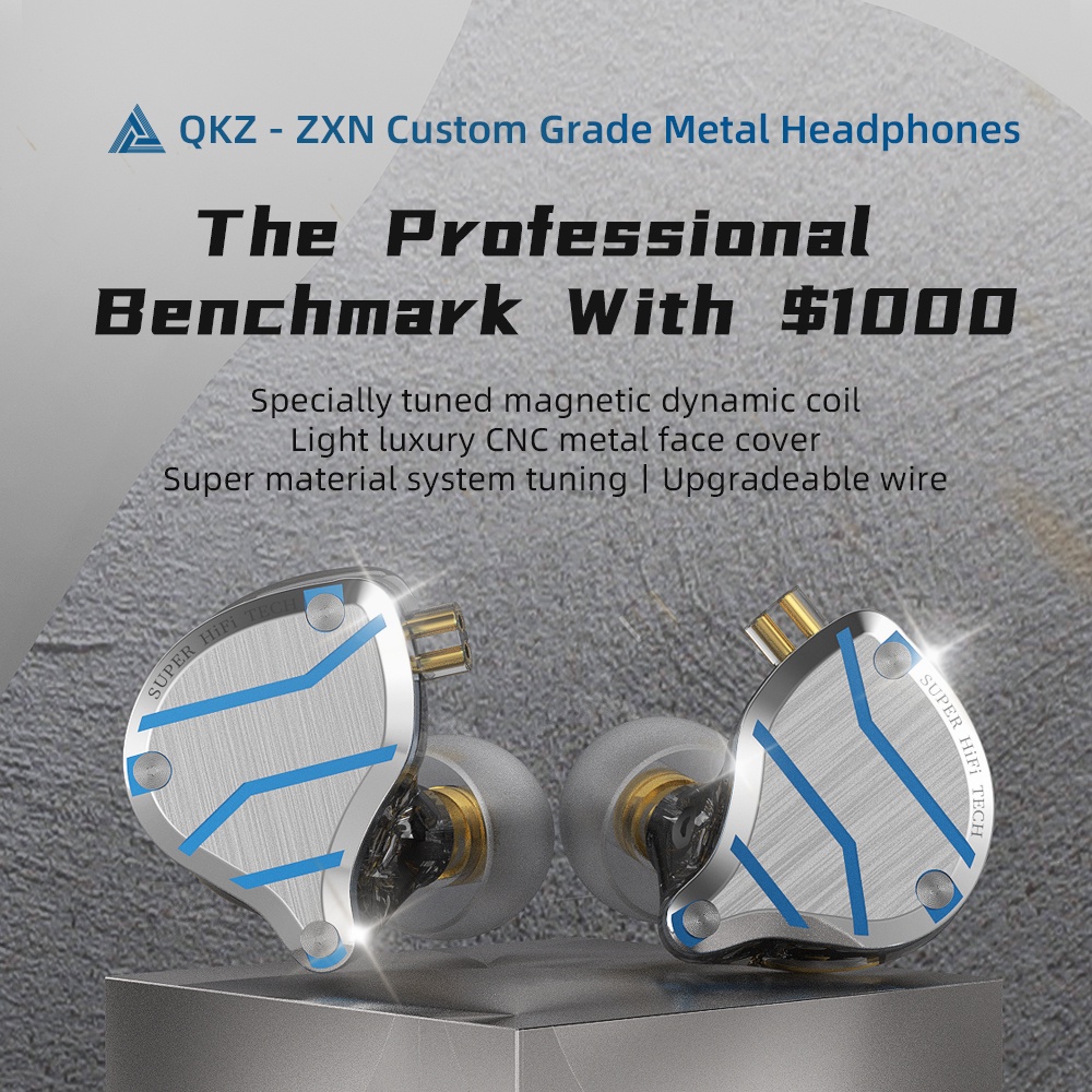QKZ ZXN Basshead Hifi earphone WITH MIC alt EDX Pro ZS10 Pro ZSN Pro-1