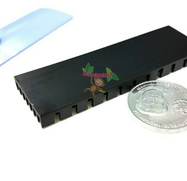 M.2 NVME M.2 SATA SSD Heatsink solid state Cooler Heat Thermal Black Wafer Tebal Heatspreader Pendingin 2280