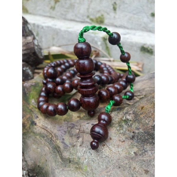 Tasbih galih asem gandul / tasbih kalung galih asem / tasbih kayu bertuah galih asem 99 butir murah