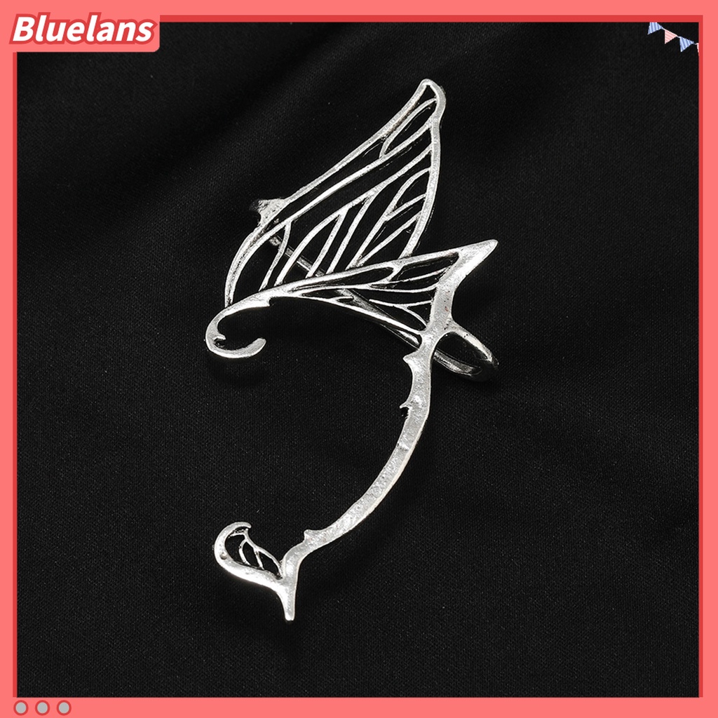 1 Pc Anting Klip Bentuk Sayap Peri Naga Bahan Alloy Metal Gaya Vintage Untuk Hadiah