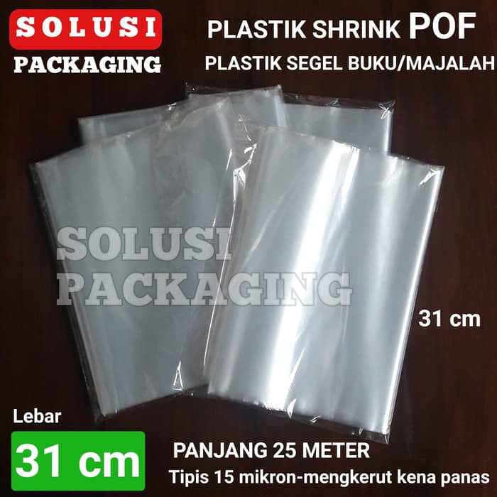 

PLASTIK SHRINK POF 31CM 25METER/PLASTIK SEGEL PLASTIK BUKU MAJALAH