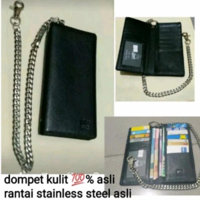 Dompet pria/ DOMPET KULIT ASLI SAPI DITAMBAH RANTAI DOMPET/DOMPET PANJANG PRIA DR19 | DOMPET PRIA