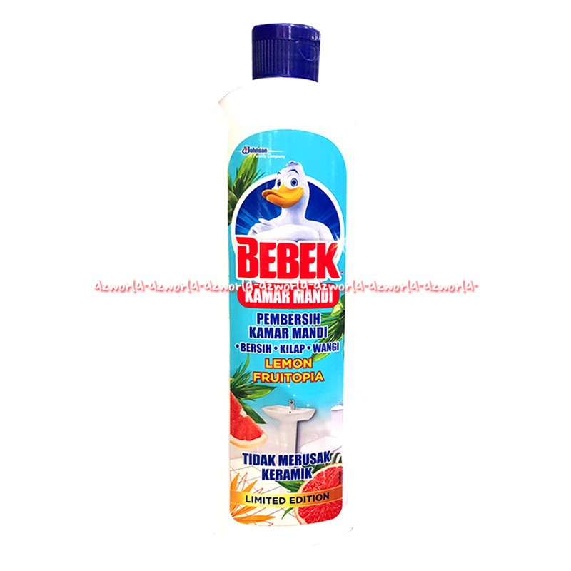 Bebek Kamar Mandi Pembersih Kamar Mandi 500ml Biru fresh Lemon Fruitopia Lemon Bebek Botol