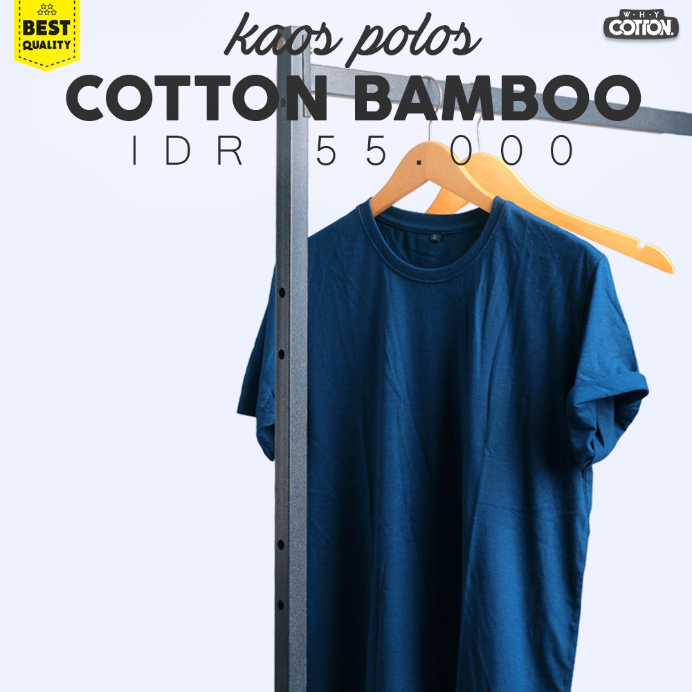 Kaos Polos Katun Bambu UNISEX Cotton Bamboo Organic Shopee Indonesia