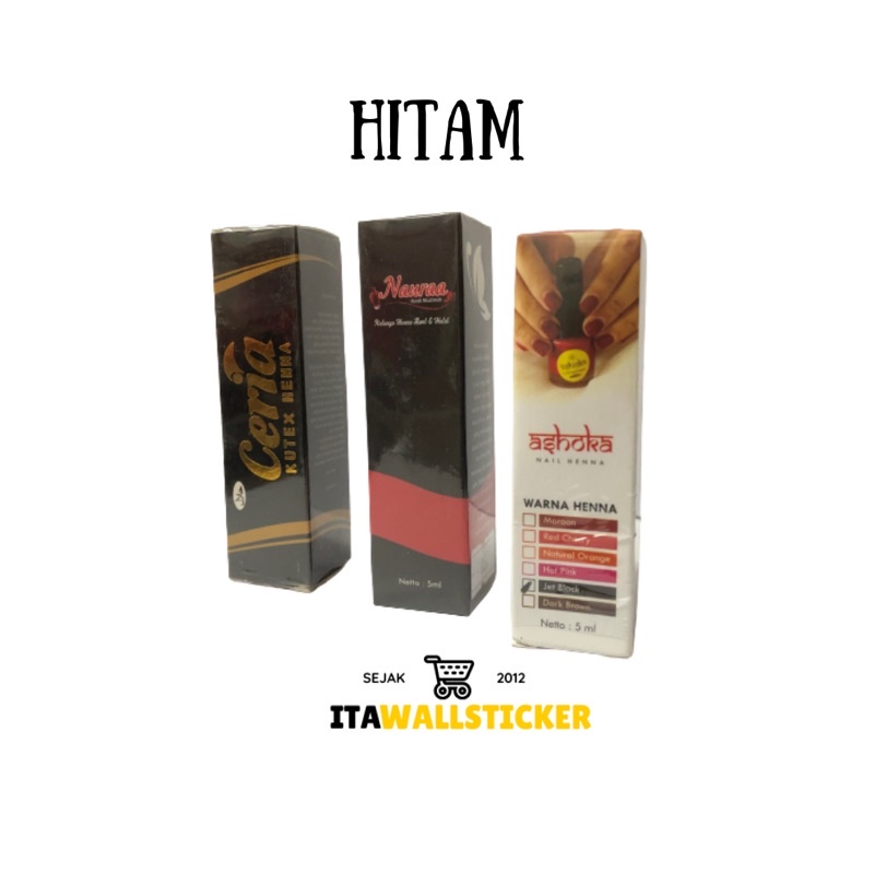 COD Hitam Nail Henna Black Tuffah Naura Razeta Ashoka Ceria Bubuk 5 Gram Grosir Kediri Kutek Muslima