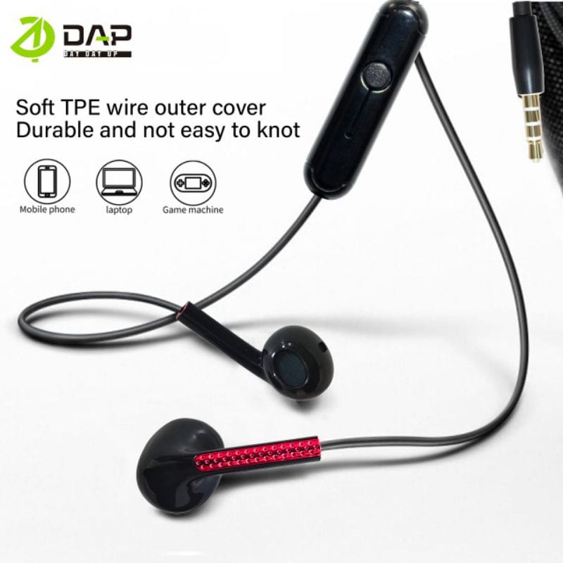 Headset DAP DH-F2 Packing Plastik Handsfree DAP DH-F2 Packing Plastik Earphone DAP DH-F2 STEREO ORIGINAL Packing Plastik