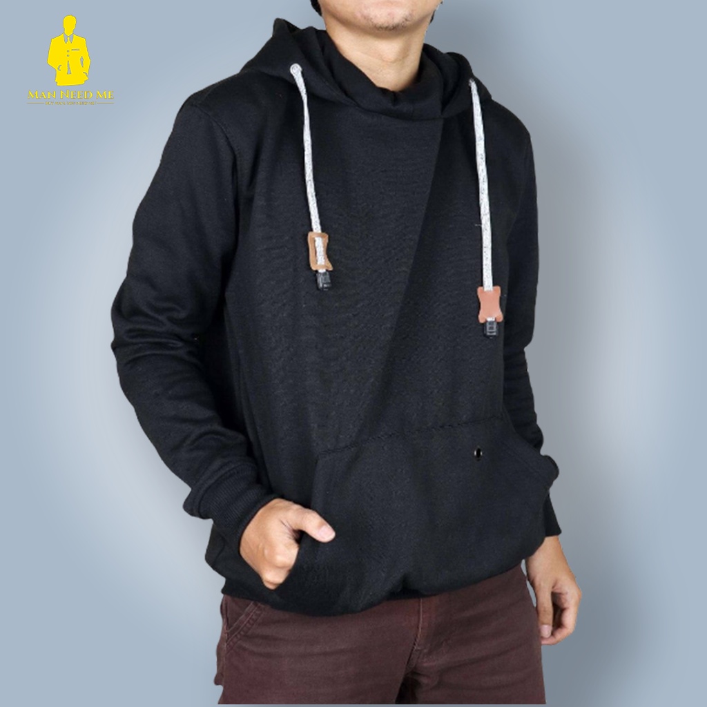 UDC BLACK |ManNeedMe x UnderCity| Jaket Pria Jacket Hoodie Fleece dengan Masker ORIGINAL