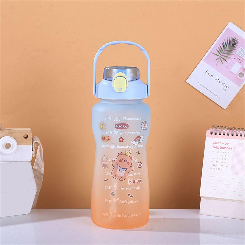 R-FLOWER Botol Air Kapasitas Besar Dengan Sedotan Travel Kettle Water Jug