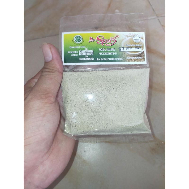 

Lada Putih Merica Bubuk Premium Mr. Spicy Kemasan 50 Gram