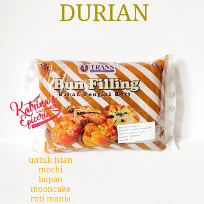 

Trans Bun Filling Durian 1 Kg Duren Paste isian Roti Mooncake