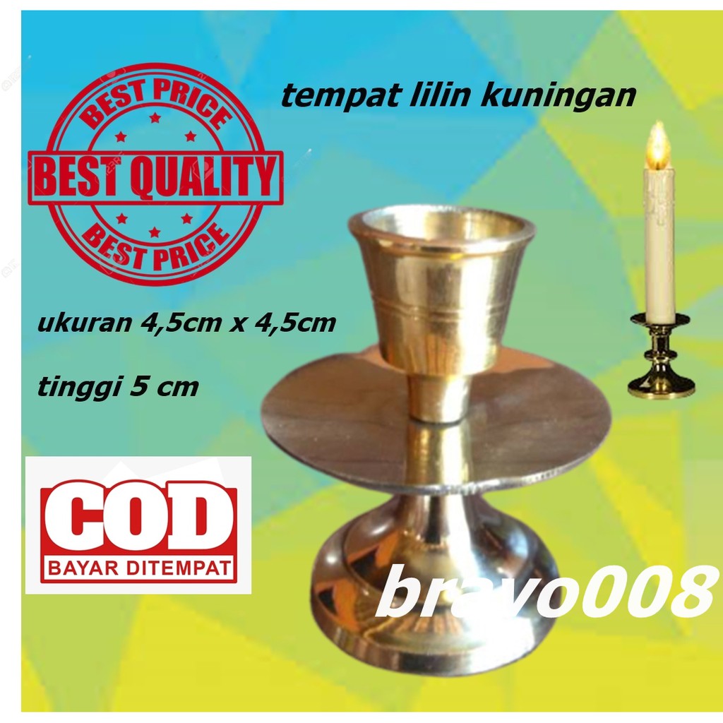 Tempat Lilin Unik Candle holder Polos Kuningan Tempat lilin Tempat lilin kuningan Brass Asli