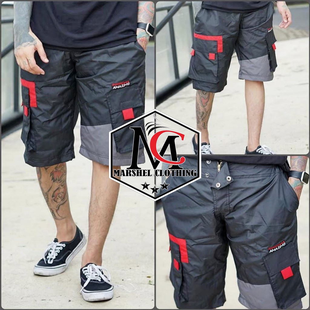 RCL - Celana Pendek Amazing 005 / Celana Cargo Waterproof / Celana Kargo Pendek Murah S.M.L.XL