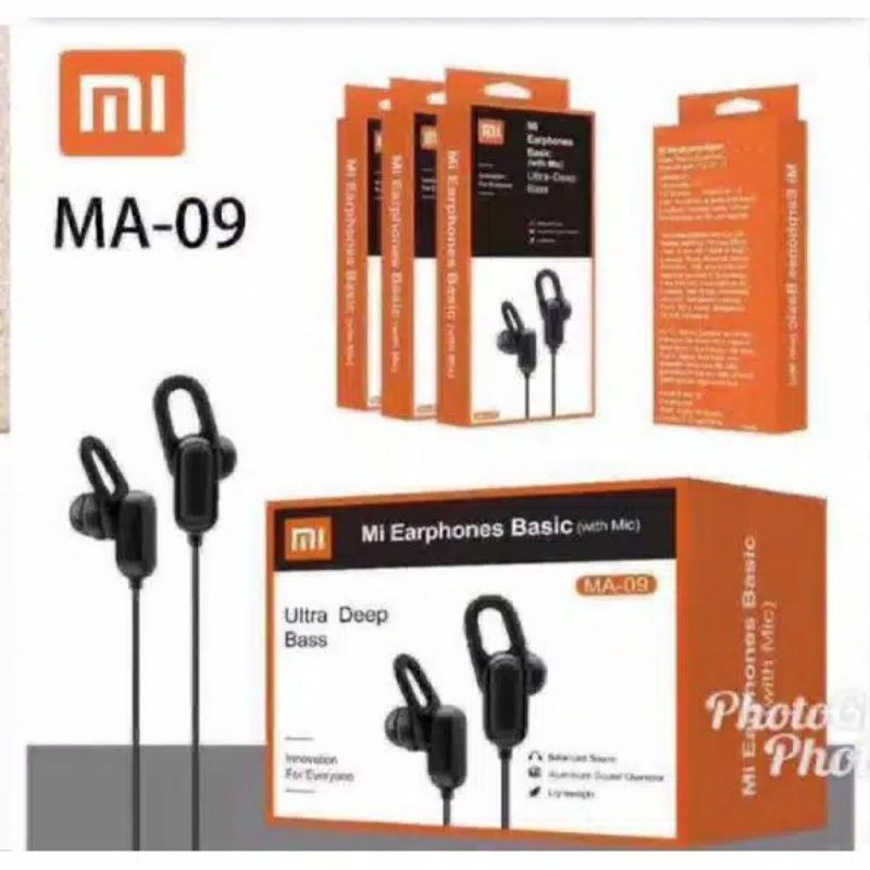 RY - Earphone Xiaomi MA-09 Ultra Deep Bass / Headset MI / Handsfree MA09 With Microphone