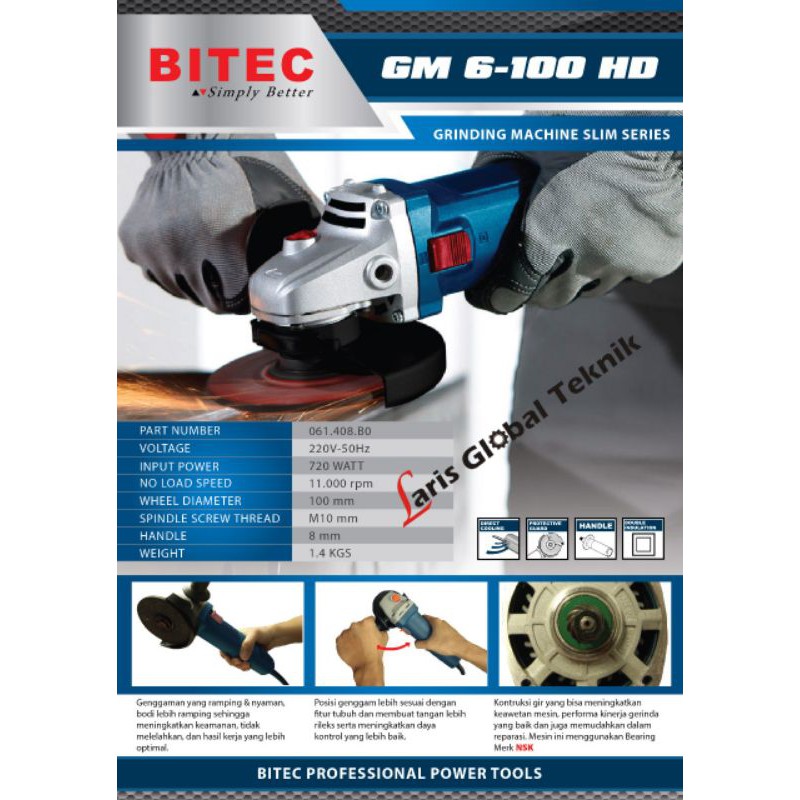 Gerinda Chainsaw mini gurinda gergaji potong belah BITEC