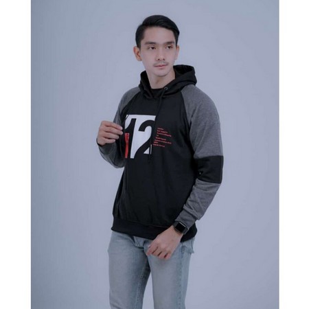 SWEATER PRIA 12 REGLAN HOODIE SWEATER COWOK 12 REGLAN