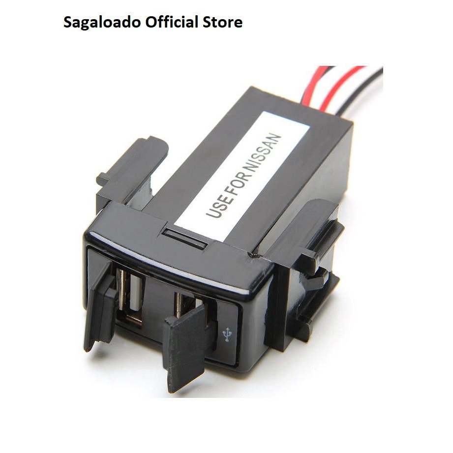 COD BISA 36 x 20 mm Charger / colokan dual USB port mobil NISSAN PLUG & PLAY - T Tap