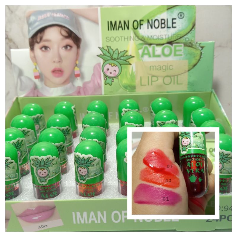 PROMO ECER LIP TINT Candy IMAN OF NOBLE  | LIP OIL MINI  VIT BIBIR MENGANDUNG ALOE VERA NO.940A/S1915