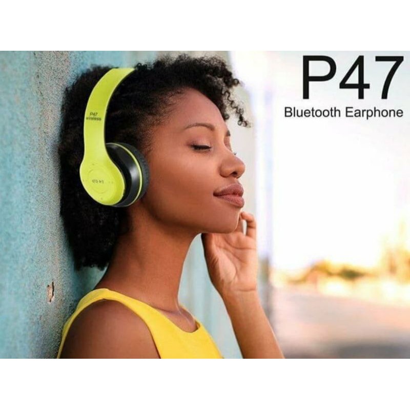 P47 wireless headphones bluetooth 5.0 terbaru