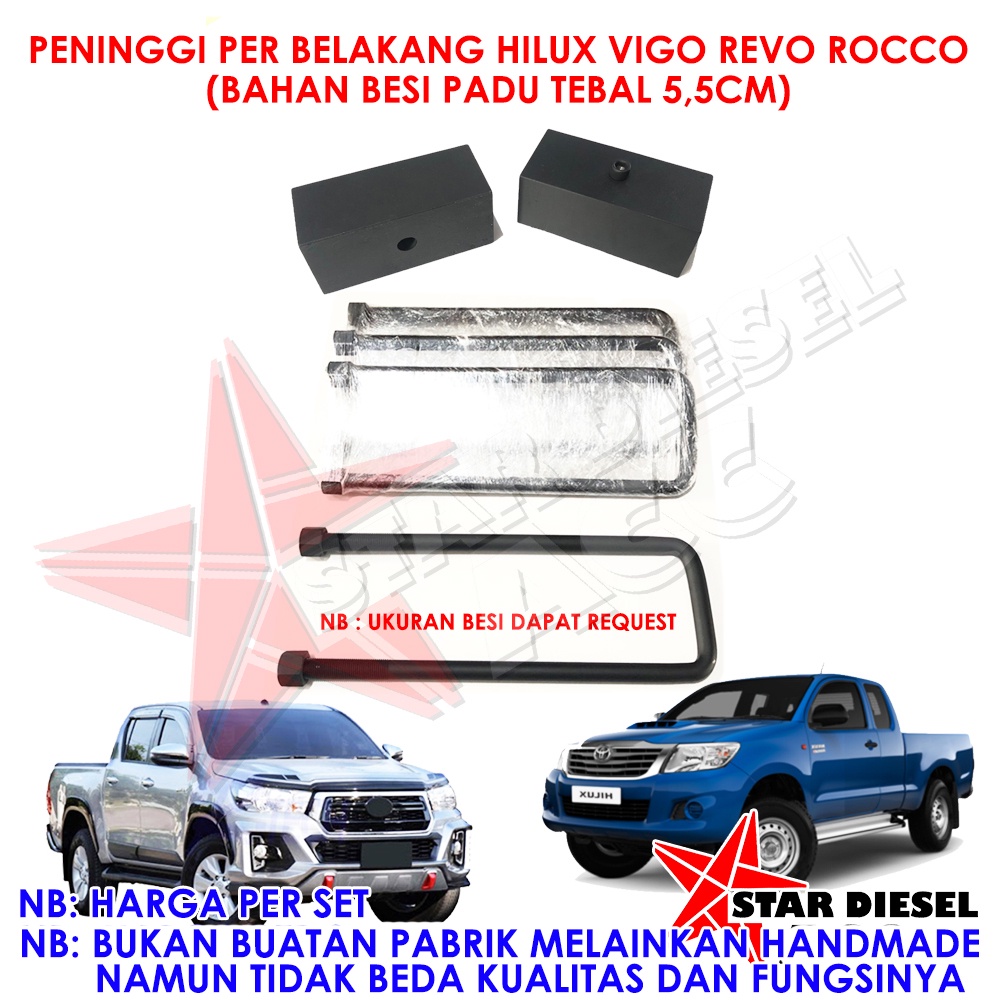 LIFT KIT TOYOTA HILUX VIGO REVO PENINGGI PER BELAKANG HILUX REVO VIGO