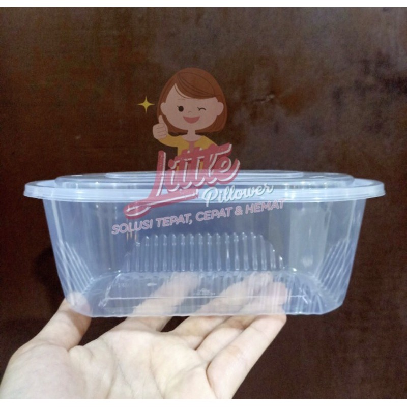 (ISI 25pcs - OVAL1000ML BENING) Thinwall OVAL 1000ml/ lunch box plastik/ kotak makan bento