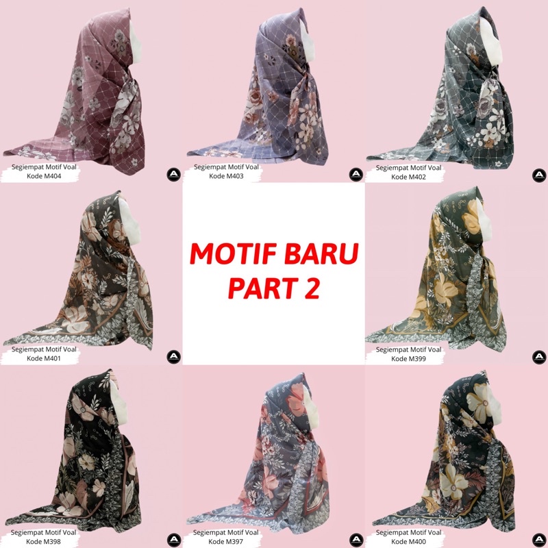 Segiempat Motif Voal | Hijab Motif TERLARIS PART 2