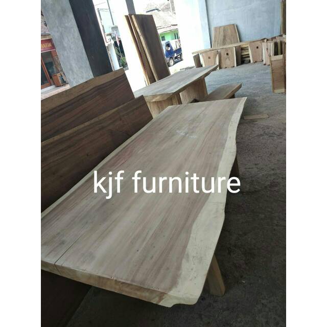 Trembesi papan meja solid alami trembesi