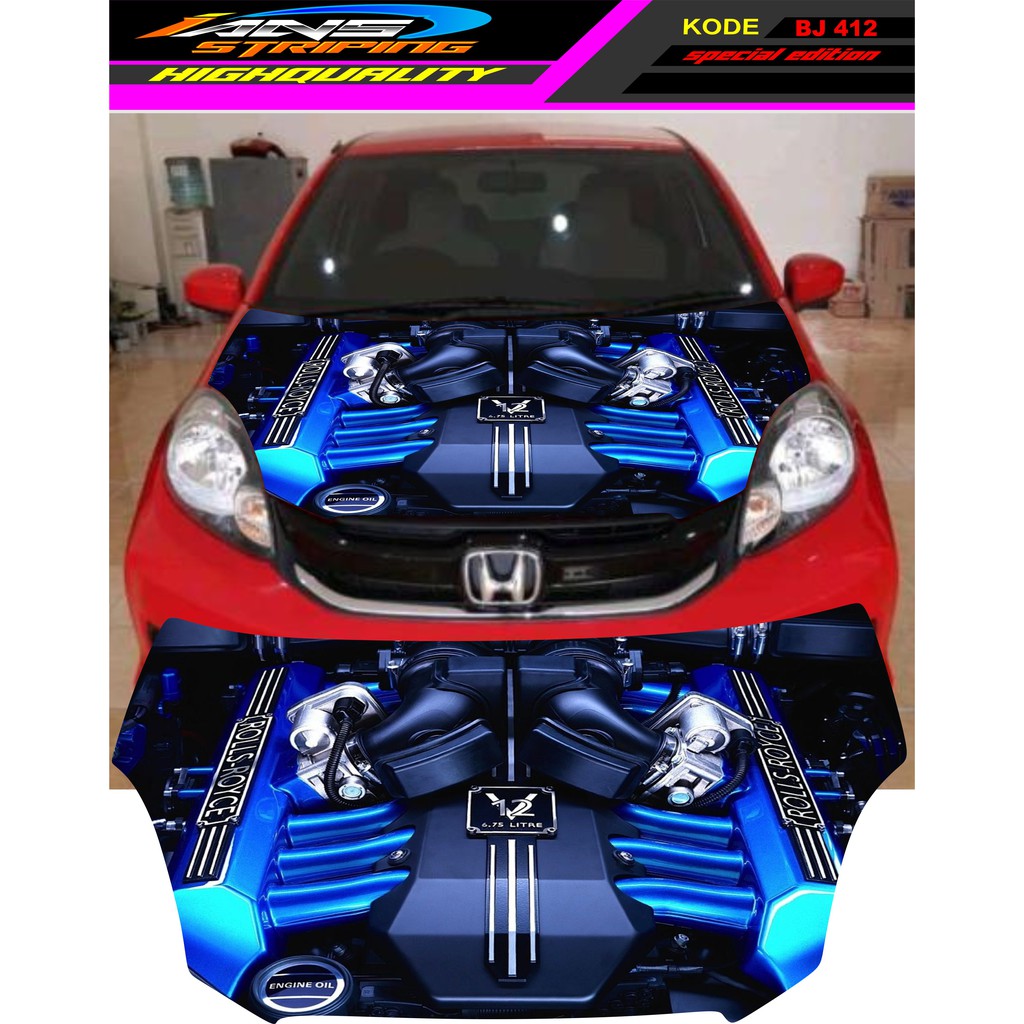 STICKER DECAL MOBIL / STCIKER KAP MOBIL BRIO, AGYA, JAZZ, AVANZA, INOVA / DECAL STIKER CUP KAP MOBIL