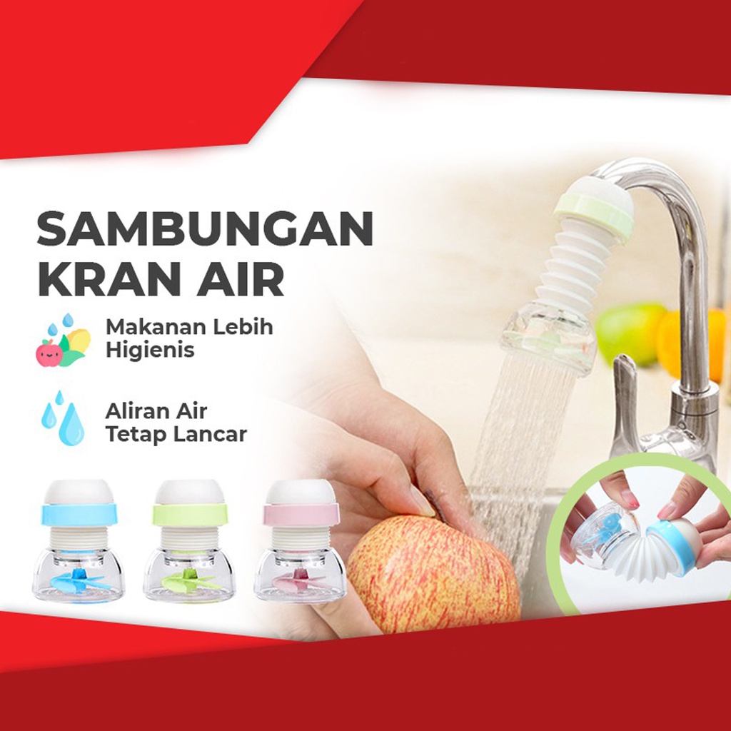 [✅COD] Sambungan Saringan Kran Filter Air Fleksibel Wastafel Cuci Piring Shower Kamar Mandi