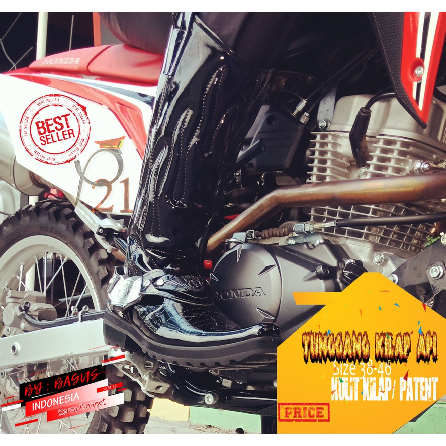 P21 / SEPATU TUNGGANG LANTAS / KILAP API